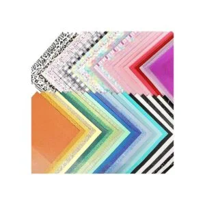 ZAIONE Hojas de piel sintética al azar 20 piezas de cuero_4