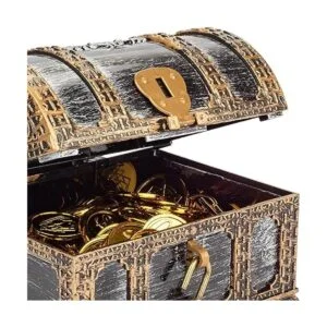 Caja del tesoro pirata de plástico para niños caja del_5