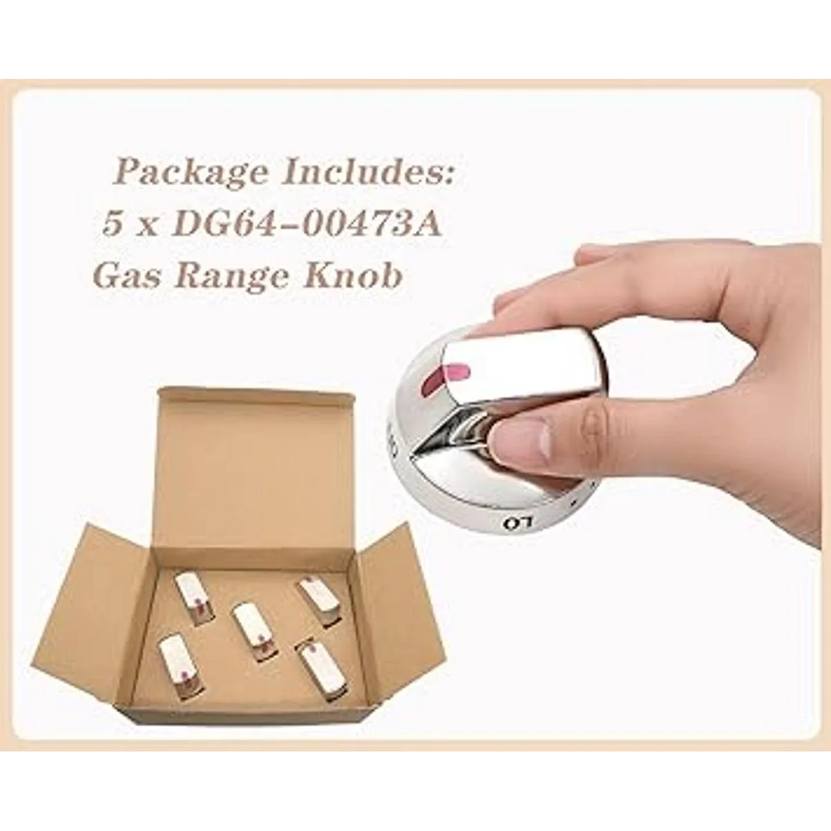 Pomo de repuesto para horno de gas de acero inoxidable_5