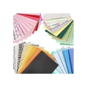 ZAIONE Hojas de piel sintética al azar 20 piezas de cuero_3