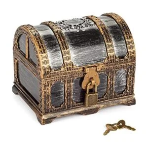 Caja del tesoro pirata de plástico para niños caja del_1