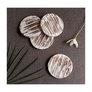 Mie Creations Posavasos rústicos de granja para bebidas_1