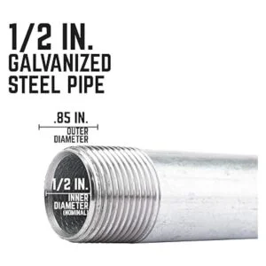 PIPE DCOR 12 pulg. x Cerrar Pezón de acero galvanizado_3