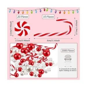 2106 piezas de perlas de relleno de jarrón de Navidad para_3