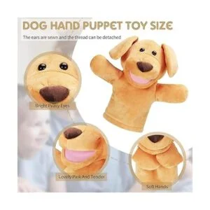 Marionetas de mano para perro cachorro suave y suave_3