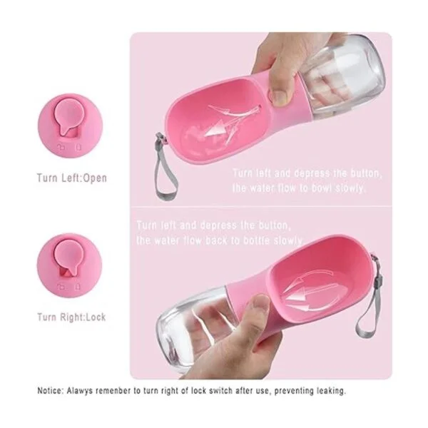 Cibaabo Botella de agua para perros dispensador portátil_5