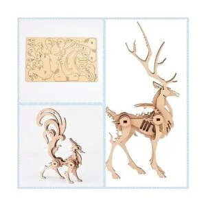 Rompecabezas de madera 3D modelo animal kits de modelo_6