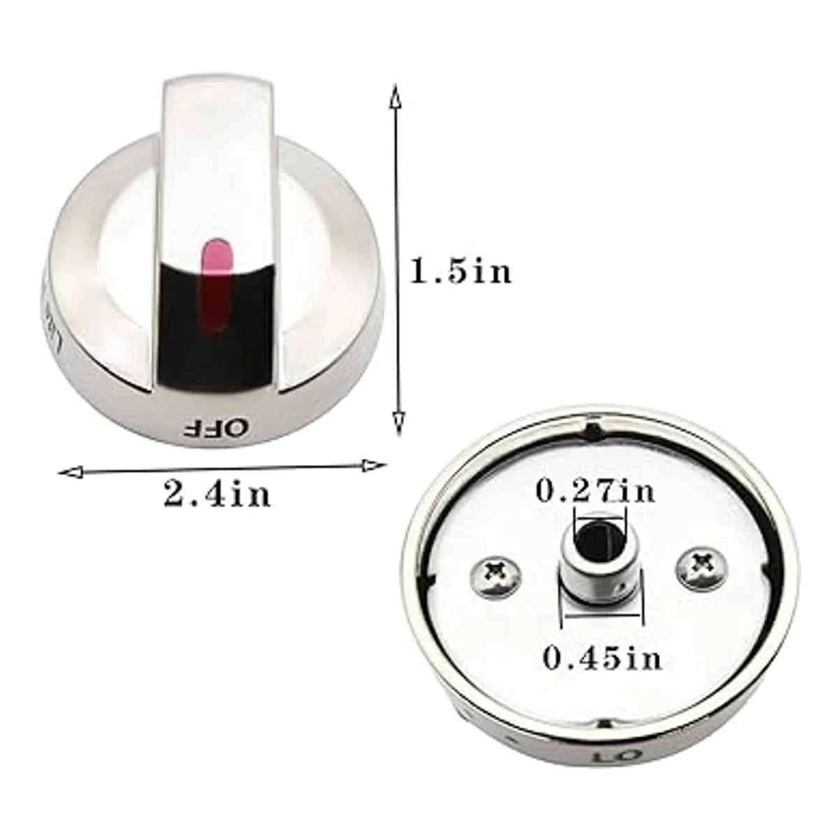 Pomo de repuesto para horno de gas de acero inoxidable_2