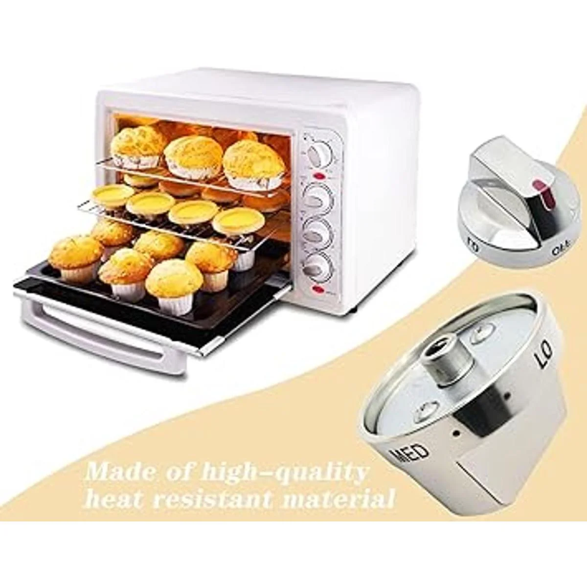 Pomo de repuesto para horno de gas de acero inoxidable_6