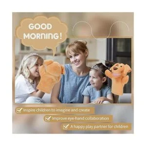 Marionetas de mano para perro cachorro suave y suave_6