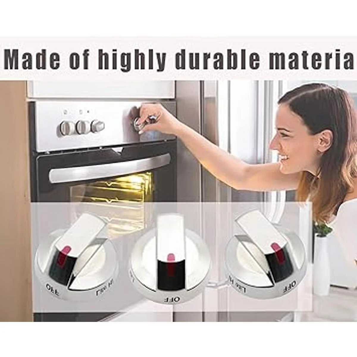 Pomo de repuesto para horno de gas de acero inoxidable_7