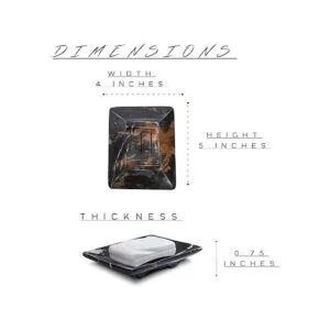 TheWolfard Soporte de jabón de mármol negro y dorado hecho_7