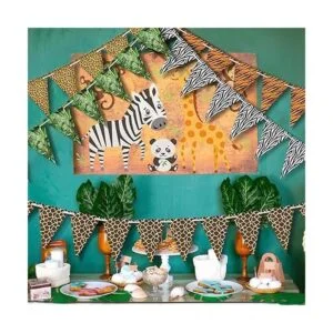 Banderas con diseño de zoológico 5 unidades_3