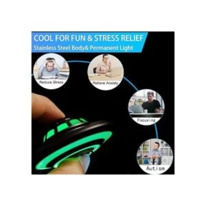 Cool UFO Fidget Spinner de metal que brilla en la_3