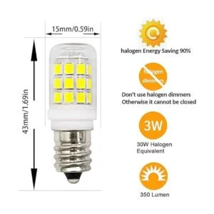 TRIJZHOU Paquete de 5 bombillas LED E12 de 3 W_3