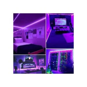 PIZHLO Juego de tiras de luz LED negra mejorada de 16.4_7