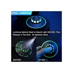 Cool UFO Fidget Spinner de metal que brilla en la_2