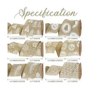 MEEDEE Cintas de Navidad de 2.5 pulgadas 6 rollos 36_2