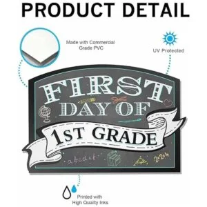 AAROENLYS Cartel de madera para el primer día de kínder._2