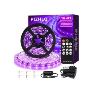 PIZHLO Juego de tiras de luz LED negra mejorada de 16.4_1