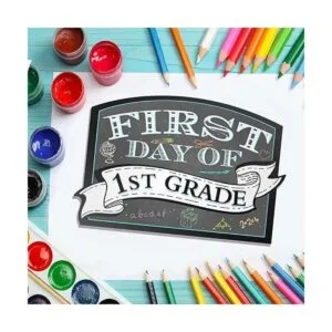 AAROENLYS Cartel de madera para el primer día de kínder._4