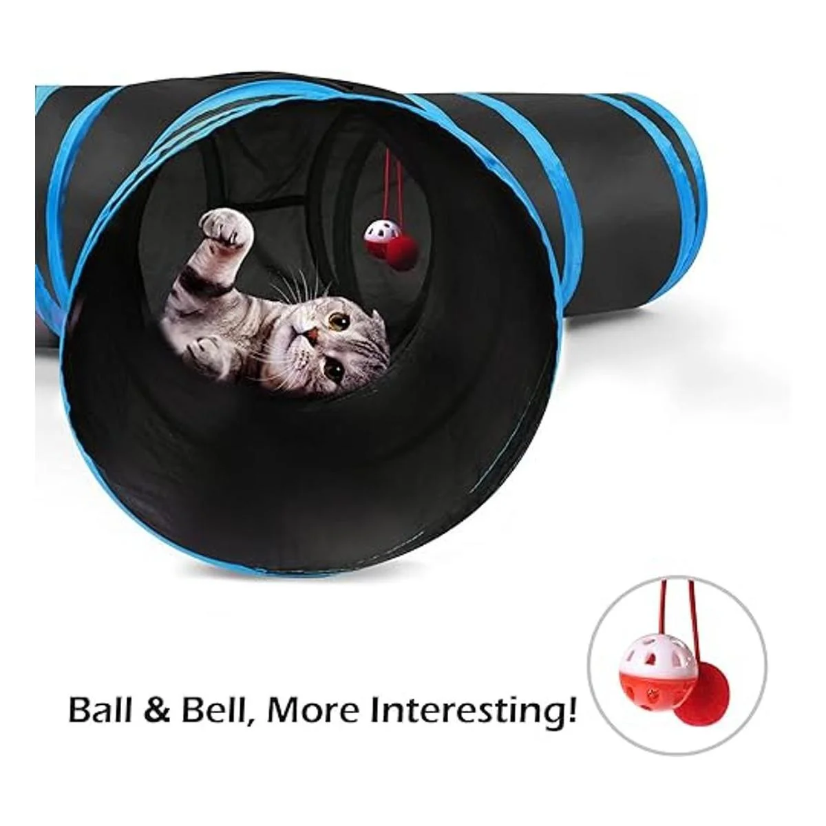 Pawaboo Cat Toys Cat Tunnel Tube 345 Tunnels 25x40cm_4