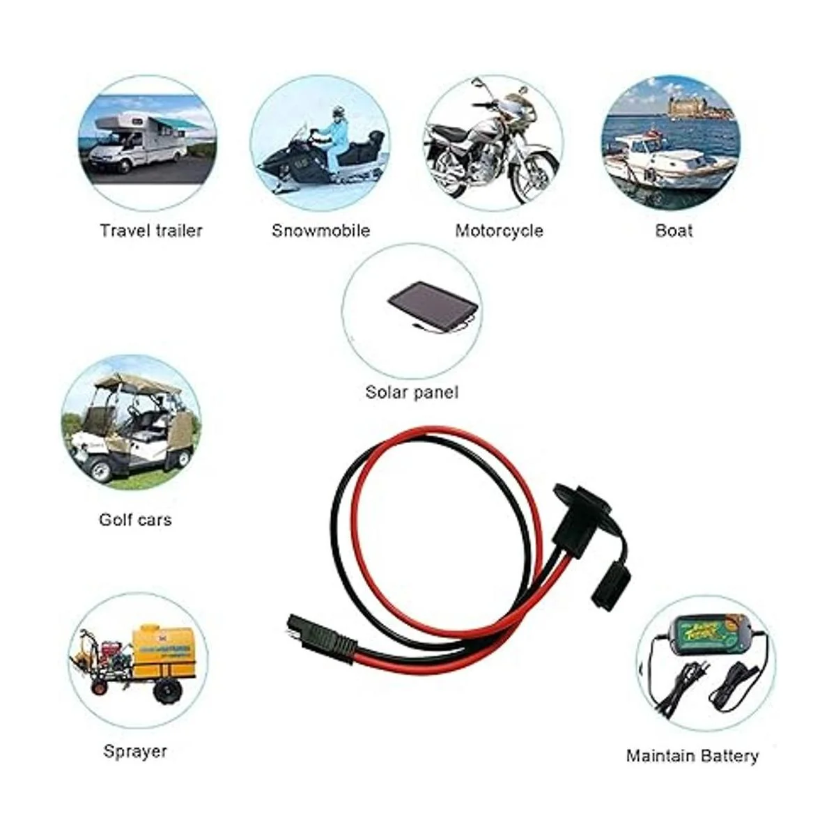 AYECEHI Cable SAE de 10 AWG SAE a SAE Puerto de pared_6