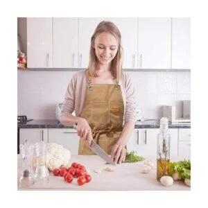 Delantal de chef delantal de lona de algodón con_3