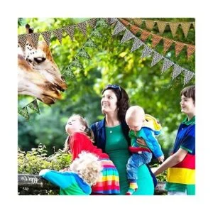 Banderas con diseño de zoológico 5 unidades_4