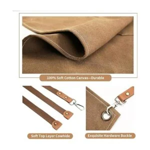 Delantal de chef delantal de lona de algodón con_4