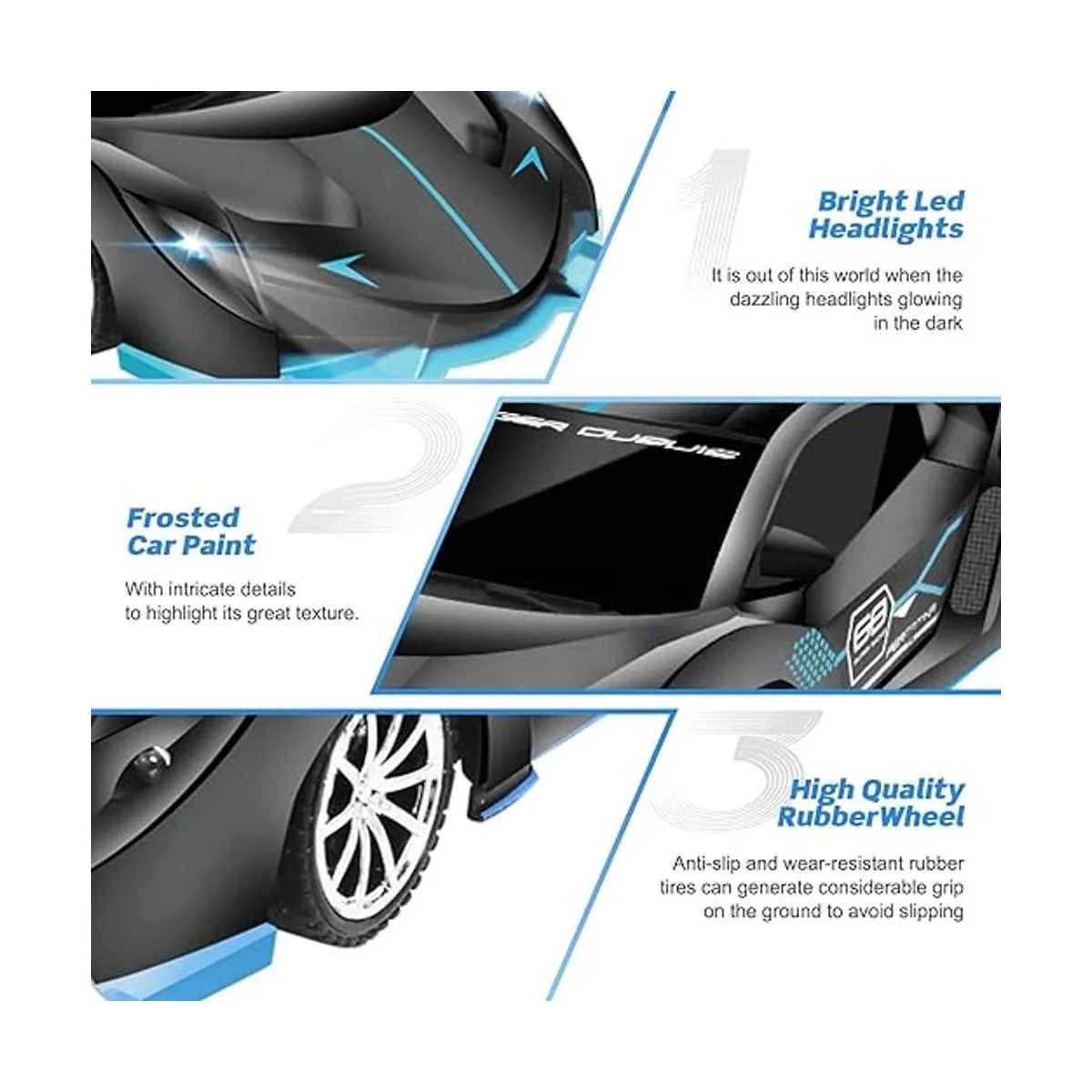 KULARIWORLD Coche de control remoto para niños a escala_3