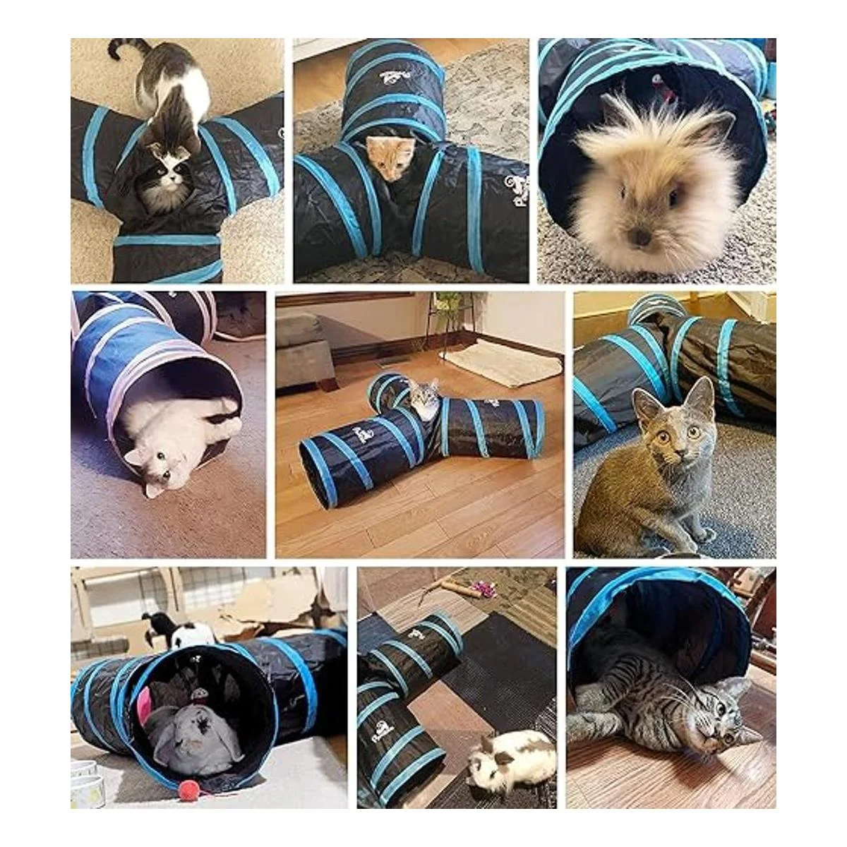 Pawaboo Cat Toys Cat Tunnel Tube 345 Tunnels 25x40cm_2