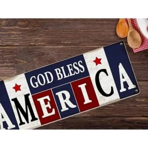 ALREAR Letreros de metal con texto en inglés God Bless_5