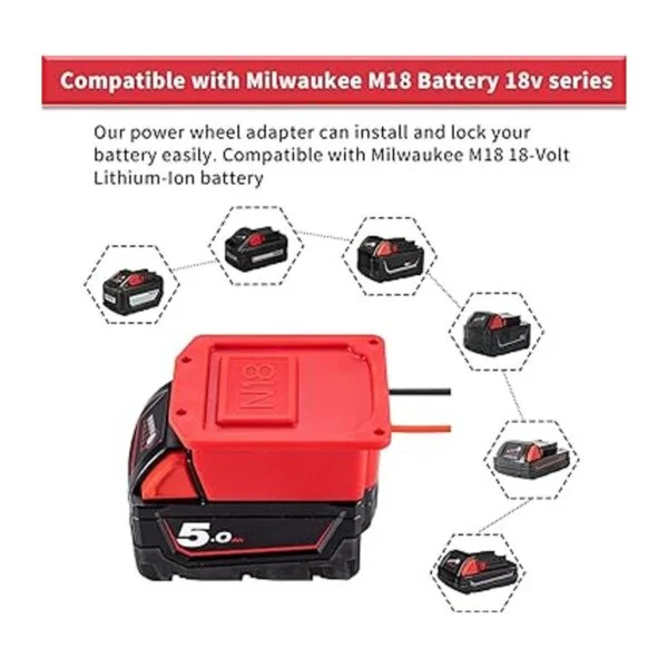 Adaptador de rueda de alimentación para Milwaukee 18 V_7