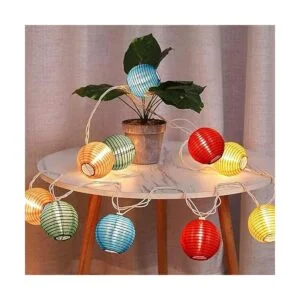 Guirnalda de luces de nailon de 8.5 pies con 10 linternas_3