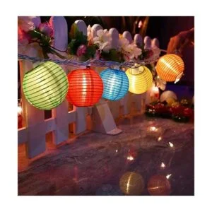 Guirnalda de luces de nailon de 8.5 pies con 10 linternas_4