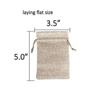 FASOTY Lote de 50 bolsas de arpillera de 3.5 x 5 pulgadas_3