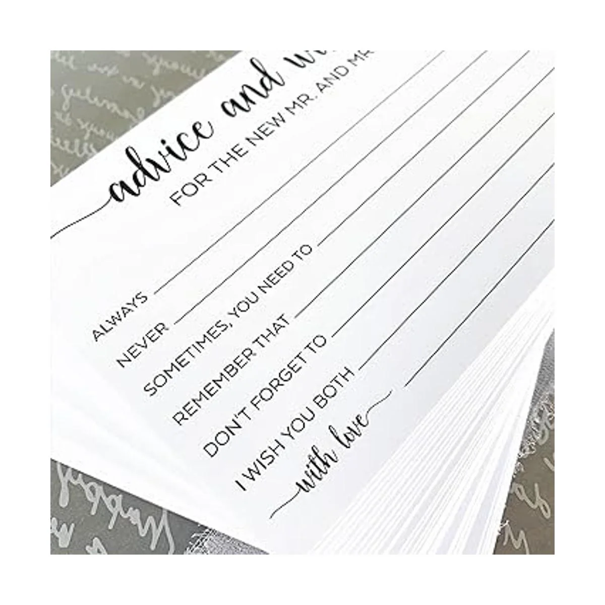 321Done Advice Wishes for the Mr Mrs 4 x 6 pulgadas_6