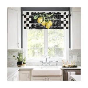 Cortinas de cenefa para ventana de cocina cenefas de_2