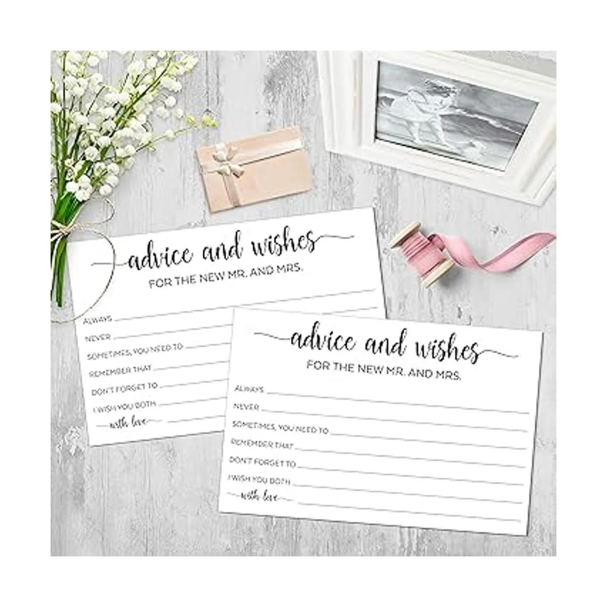 321Done Advice Wishes for the Mr Mrs 4 x 6 pulgadas_3