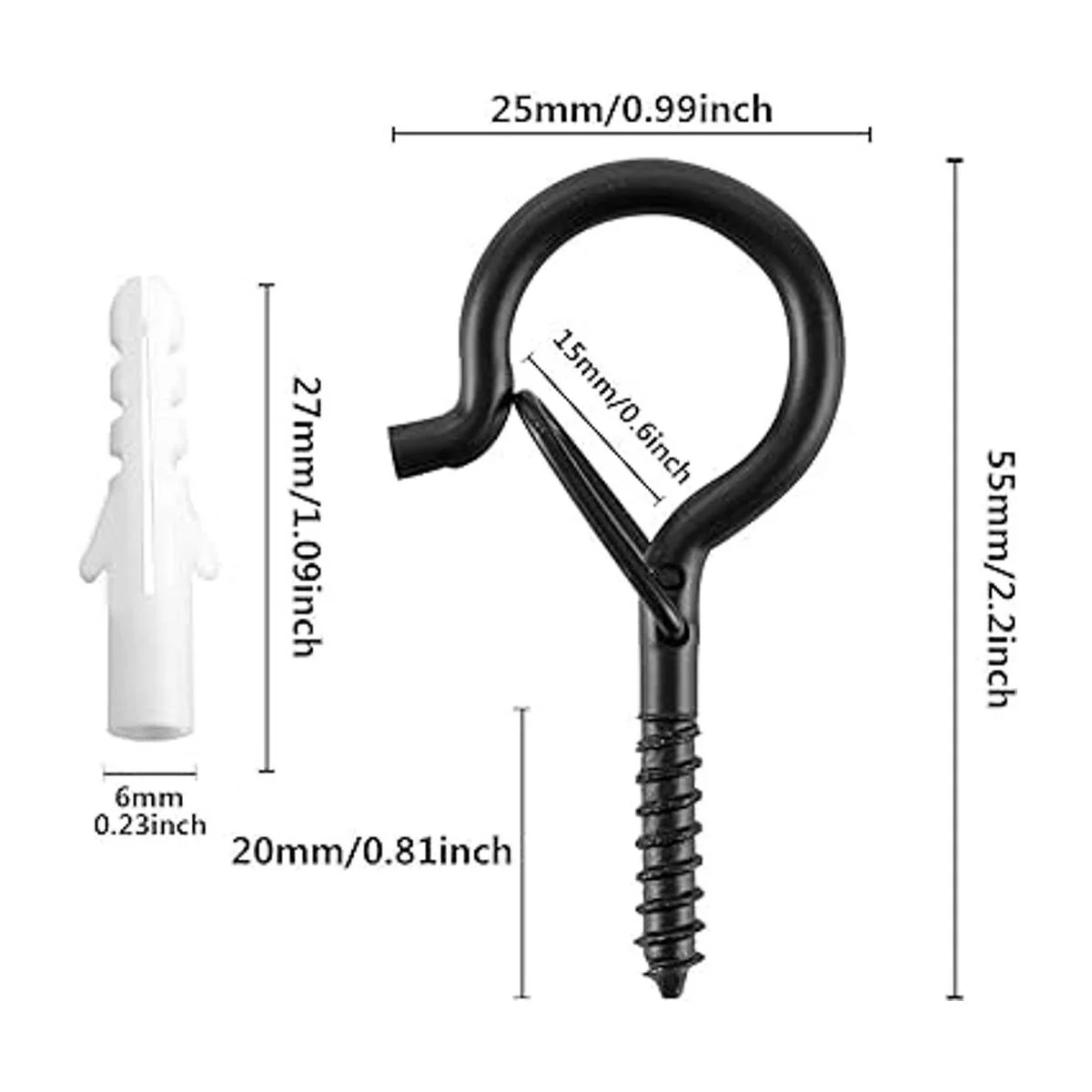 TAIHUIMY Paquete de 40 ganchos para colgar en forma de Q_2