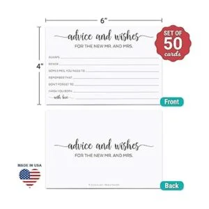 321Done Advice Wishes for the Mr Mrs 4 x 6 pulgadas_2