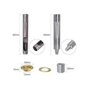 Wolfride Kit de ojales de latón de 0.394 in de diámetro_2