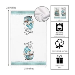 Seliem Hello Winter Gnome Joy Toalla de cocina con diseño_3