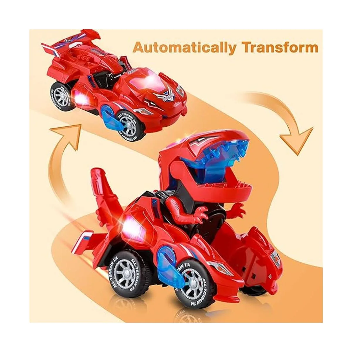 Juguetes transformadores de coche de dinosaurio coche LED_3