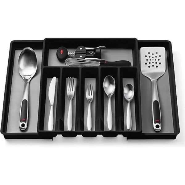 Organizador de cajones de cubiertos expandible bandeja de_6