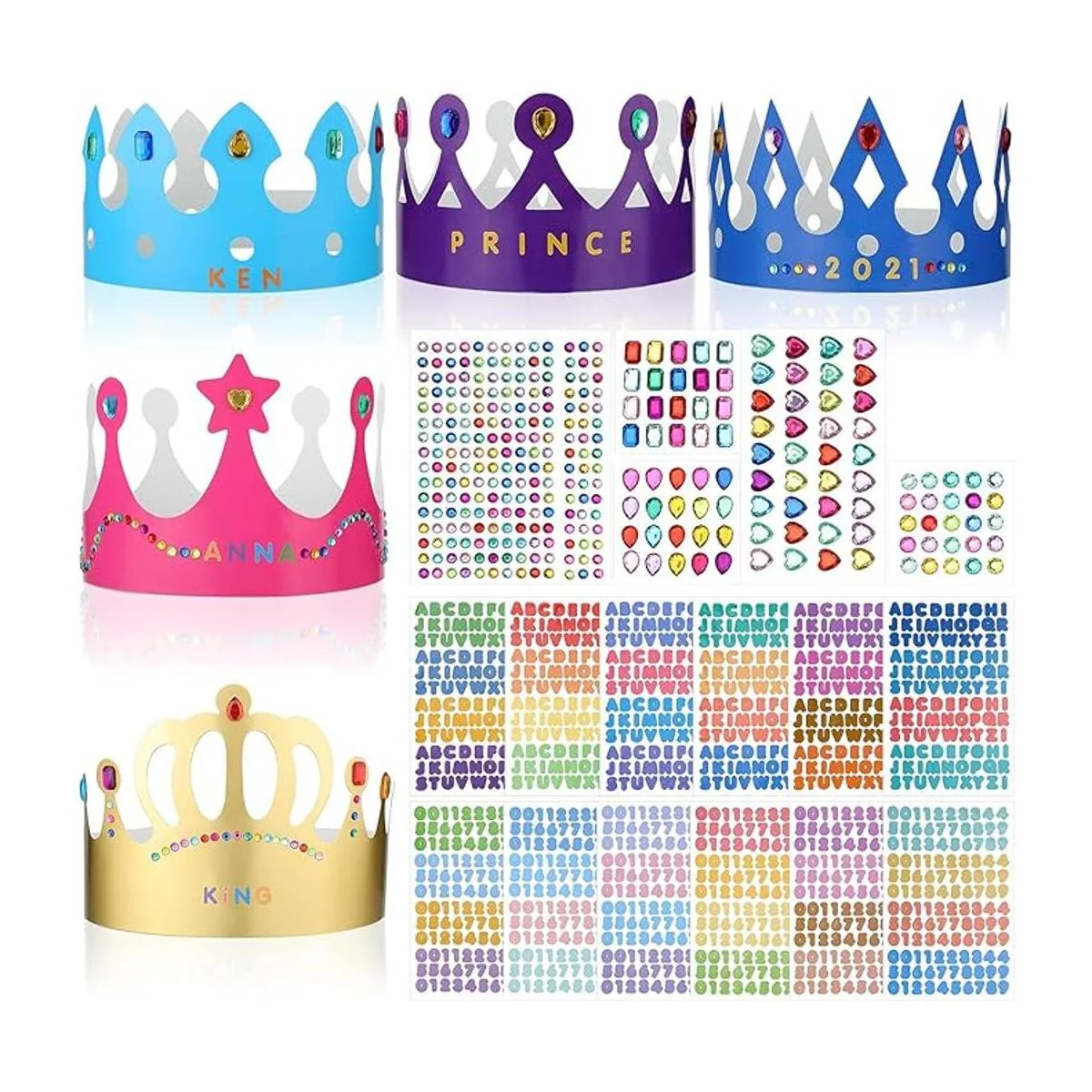 Crowns Pegatinas de coronas de princesa corona gemas_1