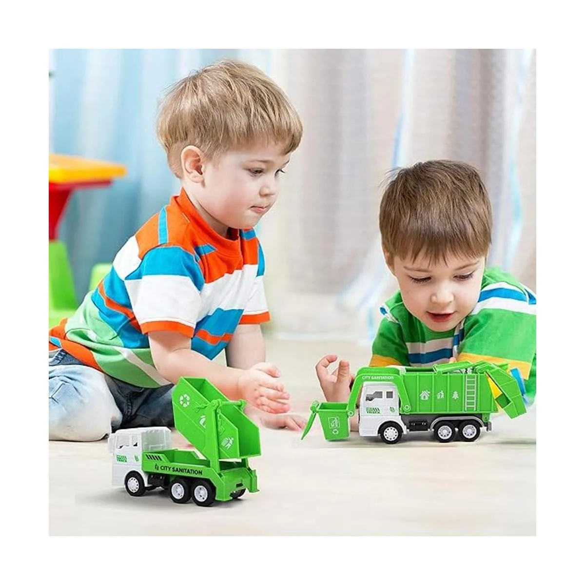 Juego de 3 vehículos de juguete camión de saneamiento_5