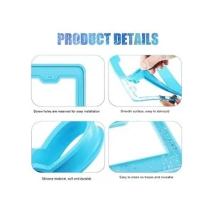 2 piezas marco de la placa de la matrícula moldes de_3