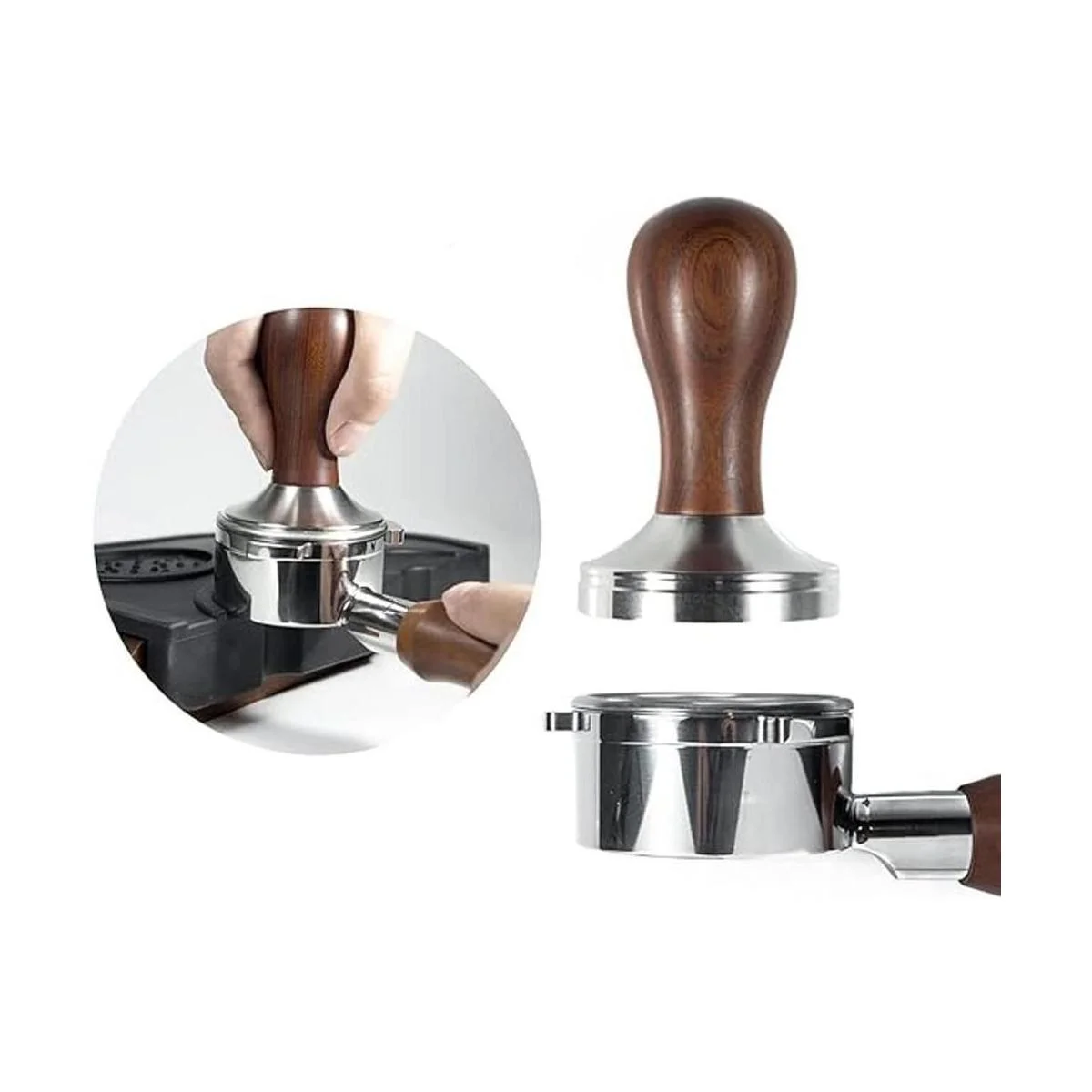 Prensa de café expreso con alfombrilla de manipulación 304_3